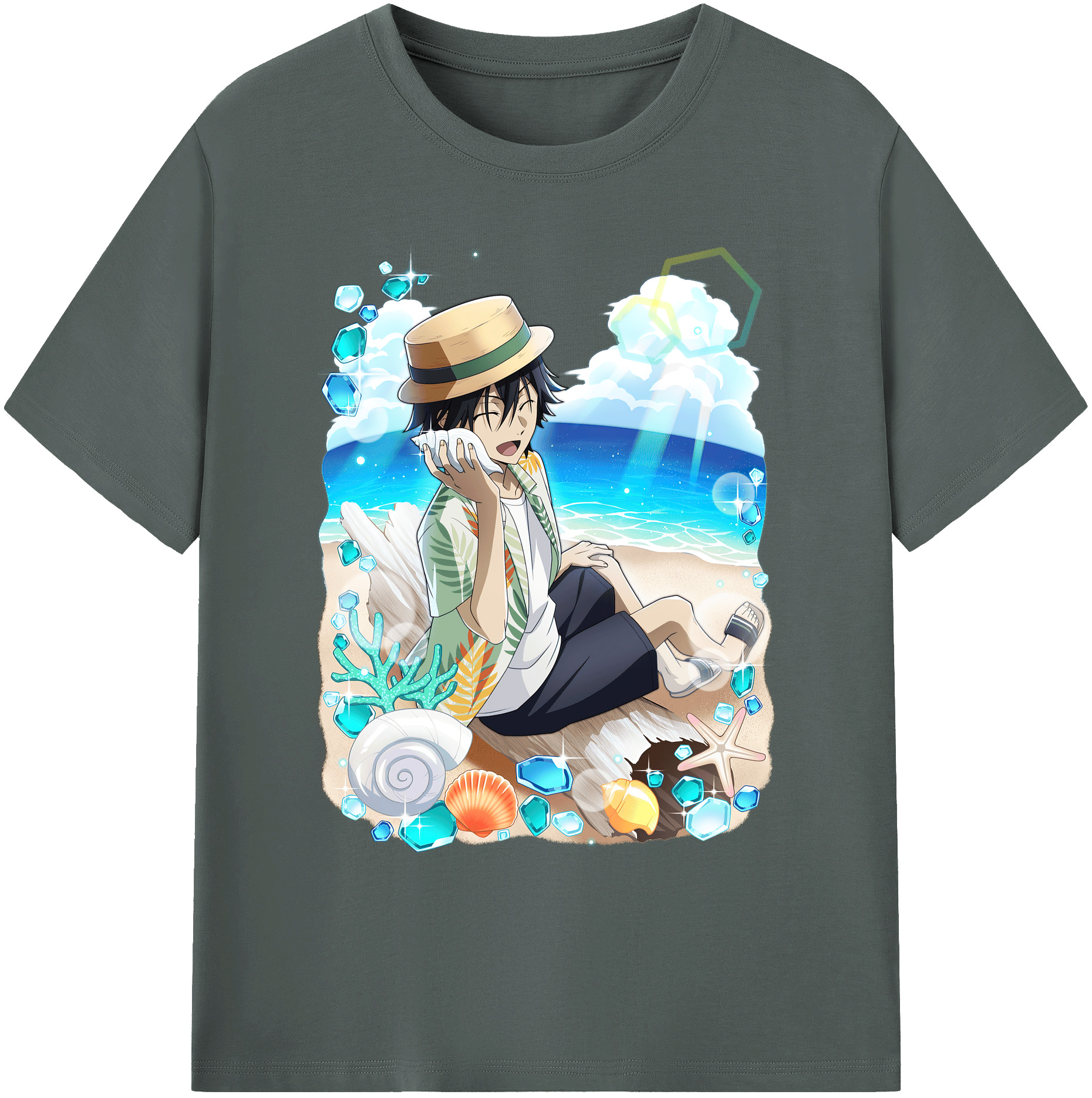 （画像用） 文豪ストレイドッグス Bungo Stray Dogs 綿100％ メンズ半袖Tシャツ｜肌触りやわらか＆通気性